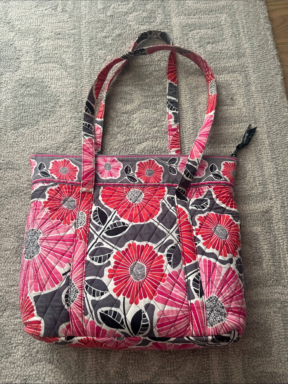 Vera Bradley Cherry Blossom Quilted Small Tote Bag - Picture 2 of 6